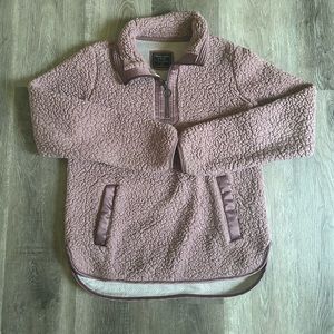 Purple sherpa quarter zip